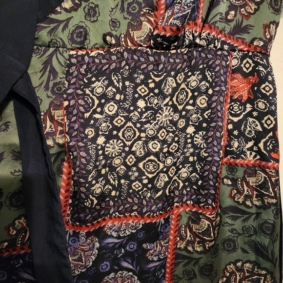 ZARA Multicolor Printed Wrap Effect Dress With Bow Size S - Picture 10 of 13